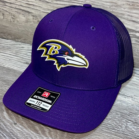 Baltimore Ravens 3D Patch Snapback Trucker Hat- Purple - Picture 2 of 4